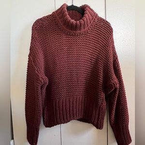 Red People Chunky Knit Sweater